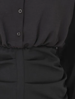 Robe Moulante à Fronces - Noir -DADA Vetements Magasin GEM 10015 3