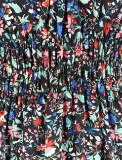 Robe Patineuse à Imprimé Fleuri - Noir 7 Robe Patineuse à Imprimé Fleuri - Noir -DADA Vetements Magasin GEM 10160 3