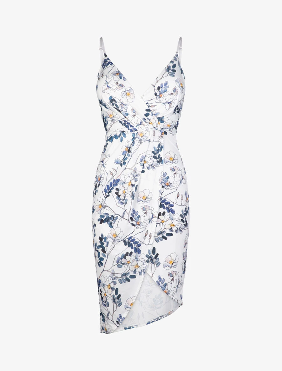 Robe Fluide à Imprimé Floral - Ecru 3 Robe Fluide à Imprimé Floral - Ecru