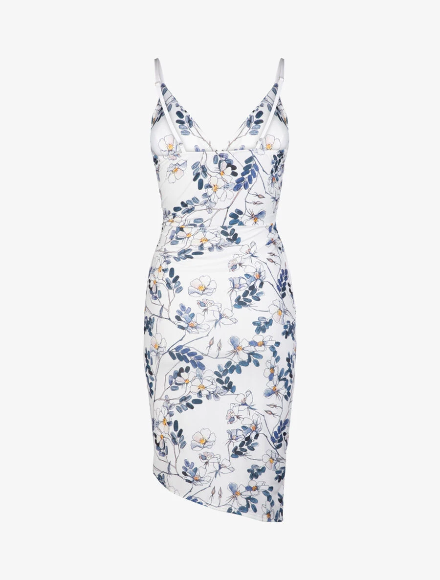 Robe Fluide à Imprimé Floral - Ecru 4 Robe Fluide à Imprimé Floral - Ecru – Image 2