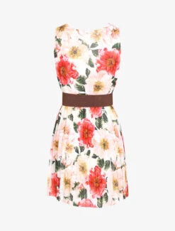 Robe Fleurie à Bas Gaufré - Ecru 5 Robe Fleurie à Bas Gaufré - Ecru -DADA Vetements Magasin GEM 4913 2