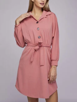 Robe Patineuse à Dos Ajouré - Rose