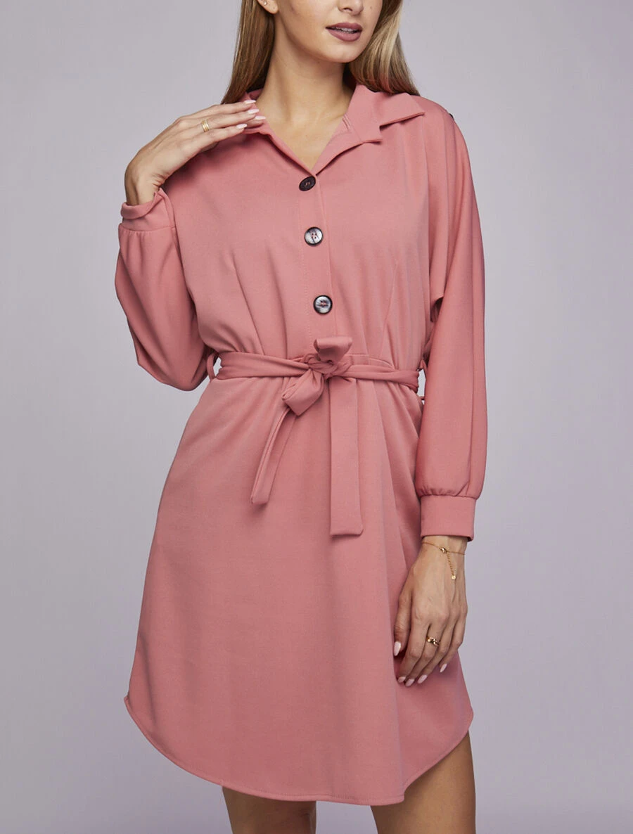 Robe Patineuse à Dos Ajouré - Rose 3 Robe Patineuse à Dos Ajouré - Rose