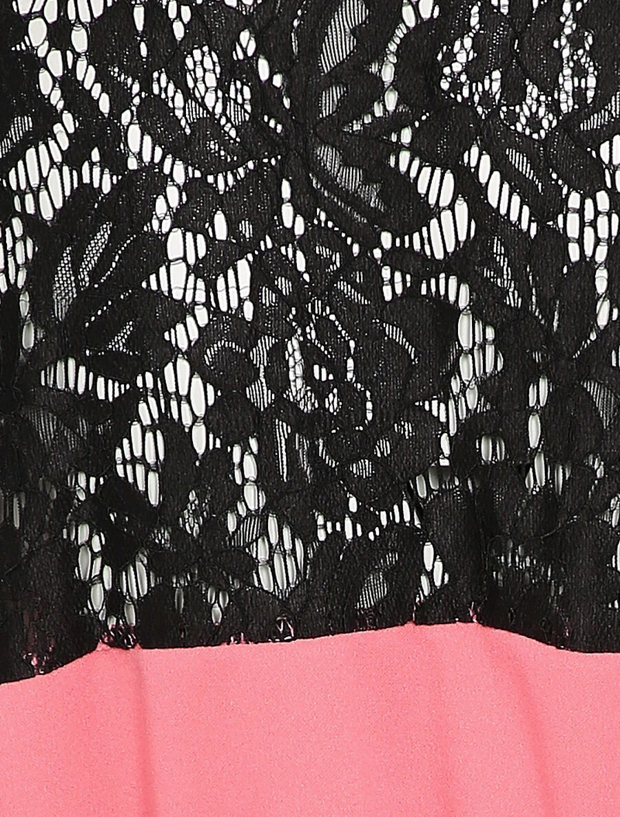 Robe Patineuse à Dos Ajouré - Rose 6 Robe Patineuse à Dos Ajouré - Rose – Image 4