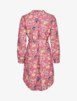 Robe Asymétrique à Imprimé Multi-fleurs - Vieux Rose -DADA Vetements Magasin GEM 7070 2