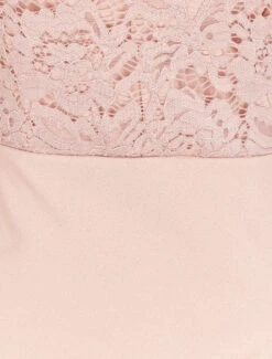 Robe Drapée à Empiècement Dentelle - Rose 7 Robe Drapée à Empiècement Dentelle - Rose -DADA Vetements Magasin GEM 7346 3