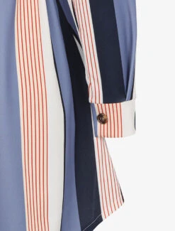 Robe Asymétrique à Rayures - Bleu -DADA Vetements Magasin GEM 7357 3