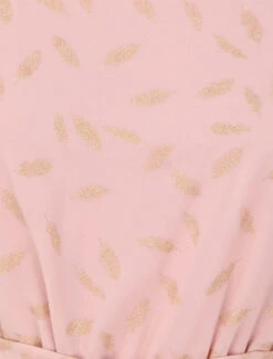 Robe Patineuse à Motifs Plumes Irisées - Rose Poudré 7 Robe Patineuse à Motifs Plumes Irisées - Rose Poudré -DADA Vetements Magasin GEM 9953 3