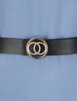 Robe Courte Droite à Dos En Crochet - Bleu -DADA Vetements Magasin MAX 1372 3