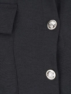 Robe Chemise Courte Oversize Unie à Manches Courtes - Noir 8 Robe Chemise Courte Oversize Unie à Manches Courtes - Noir -DADA Vetements Magasin MAX 1404 3