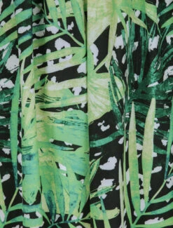 Robe Longue à Imprimé Fleurs Tropicales - Noir -DADA Vetements Magasin MAX 1967 3