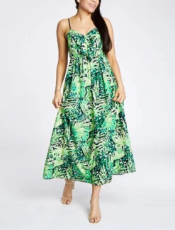 Robe Longue à Imprimé Fleurs Tropicales - Noir -DADA Vetements Magasin MAX 1967 8