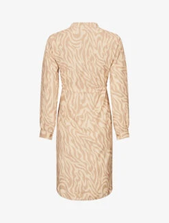 Robe Chemise à Imprimé Abstrait - Beige -DADA Vetements Magasin MAX 3154 2