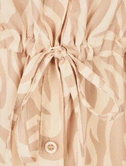 Robe Chemise à Imprimé Abstrait - Beige -DADA Vetements Magasin MAX 3154 3