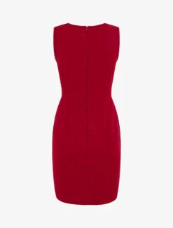 Robe Unie Sans Manches à Boutons - Framboise -DADA Vetements Magasin MAX 3607 2