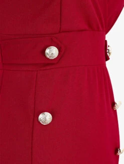 Robe Unie Sans Manches à Boutons - Framboise -DADA Vetements Magasin MAX 3607 3