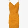 Robe Drapée à Bretelles En Chaînes - Moutarde -DADA Vetements Magasin MAX 419 1