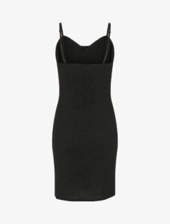 Robe Moulante Pailletée à Col Bénitier - Noir -DADA Vetements Magasin MAX 4334 2