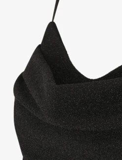 Robe Moulante Pailletée à Col Bénitier - Noir -DADA Vetements Magasin MAX 4334 3
