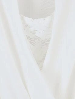 Robe Mi-longue évasée Sans Manches Col Cache-coeur - Blanc -DADA Vetements Magasin MAX 4580 3