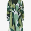 Robe Mi-longue à Imprimé Graphique - Vert -DADA Vetements Magasin MAX 4752 1