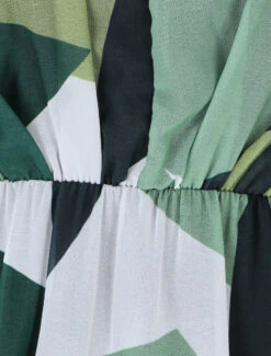 Robe Mi-longue à Imprimé Graphique - Vert -DADA Vetements Magasin MAX 4752 3