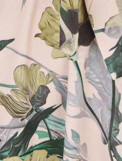 Robe-bi Matière Imprmé Fleuri - Vert -DADA Vetements Magasin MAX 4885 3