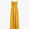 Robe Longue Unie Boutonnée - Jaune Moutarde -DADA Vetements Magasin MAX 5174 1