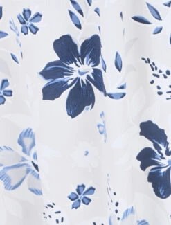 Robe Longue Fleurie Col Cache-coeur - Blanc -DADA Vetements Magasin MAX 5581 3