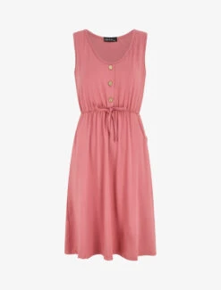 Robe Mi-longue Fluide - Vieux Rose