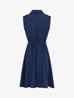 Robe Unie à Taille élastiquée - Marine -DADA Vetements Magasin MAX 6195 2