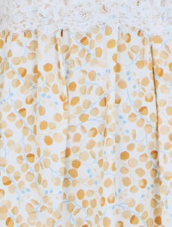 Robe Mi-longue Sans Manches Motif Feuilles - Beige -DADA Vetements Magasin MAX 6222 3