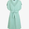 Robe Droite Unie Ceinturée - Vert D'eau 1 Robe Droite Unie Ceinturée - Vert D'eau -DADA Vetements Magasin MAX 6234 1