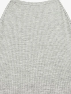 Robe Unie Côtélé à Dos-nu - Gris -DADA Vetements Magasin RUBY 1745 3