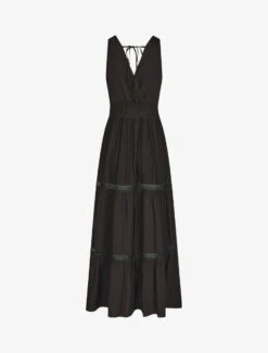 Robe Longue Unie à Taille élastiquée - Noir -DADA Vetements Magasin RUBY 1835 2