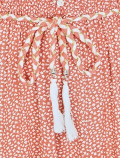 Robe Longue à Mancherons Imprimé Tulipe - Rose -DADA Vetements Magasin RUBY 1875 3