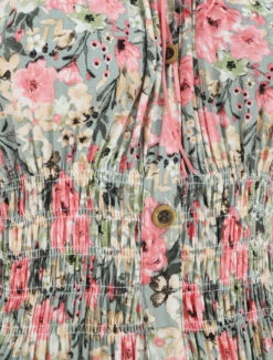 Robe Longue évasée Fleuri Sans Manches - Vert -DADA Vetements Magasin RUBY 2019 3