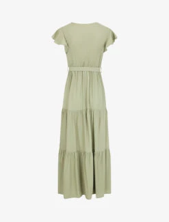 Robe Longue Unie Manches Courtes - Vert Olive -DADA Vetements Magasin RUBY 2030 2