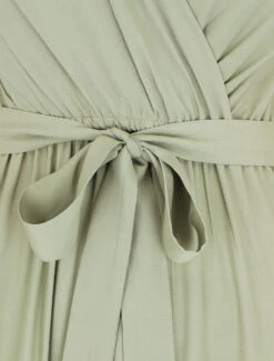 Robe Longue Unie Manches Courtes - Vert Olive -DADA Vetements Magasin RUBY 2030 3