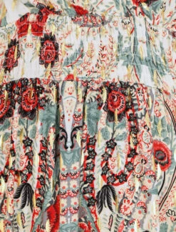 Robe Longue Fleurie Et Irisée - Beige -DADA Vetements Magasin RUBY 2158 3