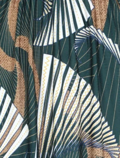 Robe Mi-longue à Bretelles Imprimé Graphique - Vert -DADA Vetements Magasin RUBY 2190 3