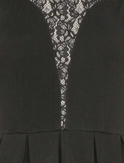 Robe Patineuse à Col Et Dos En Dentelle - Noir -DADA Vetements Magasin RUBY 327 3