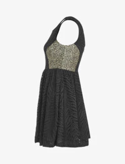 Robe En Dentelle à Détail Sequins - Noir -DADA Vetements Magasin RUBY 346 3