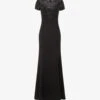 Robe Longue à Bustier à Perles Et Sequins - Noir -DADA Vetements Magasin RUBY 488 1
