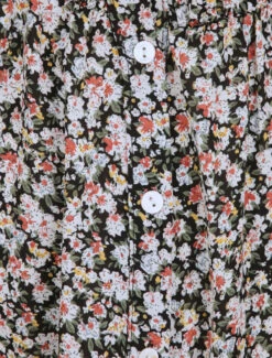 Robe Courte Patineuse à Volants Imprimé Fleurs Printanières - Noir -DADA Vetements Magasin RUBY 518 3