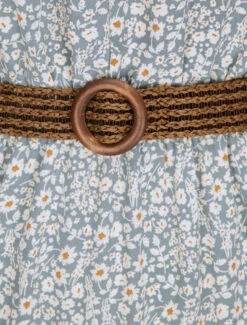 Robe Longue à Imprimé Fleurs - Bleu Ciel -DADA Vetements Magasin RUBY 678 3